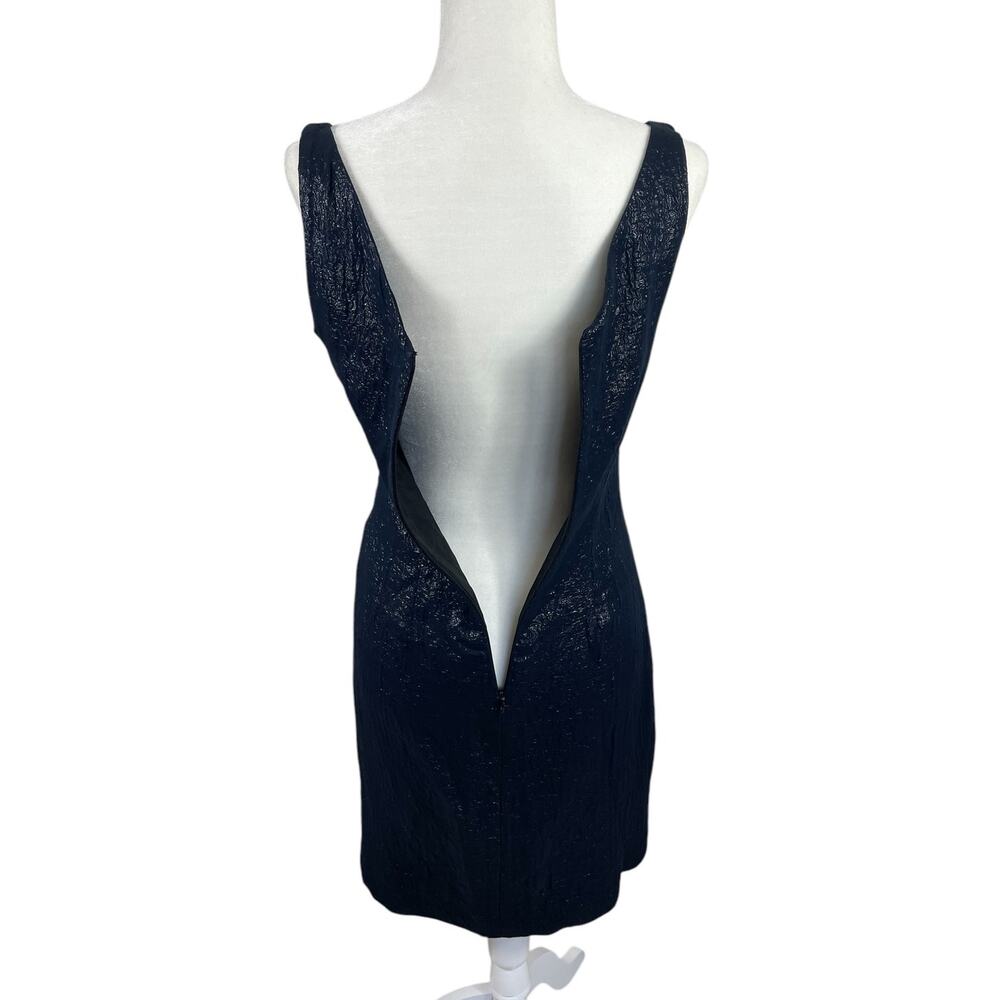 Vintage Tocca Silk Wool Shimmer Cocktail Dress Side Ruched Old Hollywood Sz 2 - Picture 9 of 13